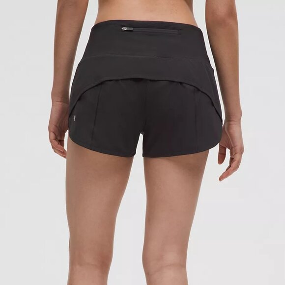 lululemon Speed Up High-Rise Lined Short 2.5", size 4 in grey & black - Picture 5 of 6